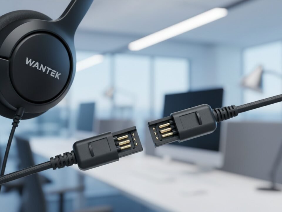 呼叫中心耳机QD接头